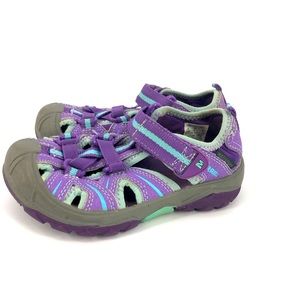 Merrell Girls Hydro Hiker Sandals Purple & Grey Water Shoes Leather Size 10W